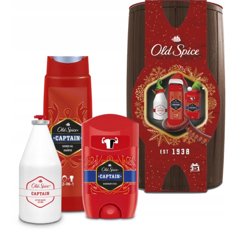 CAPTAIN OLD SPICE BECZKA ZESTAW DLA MĘŻCZYZN 3W1