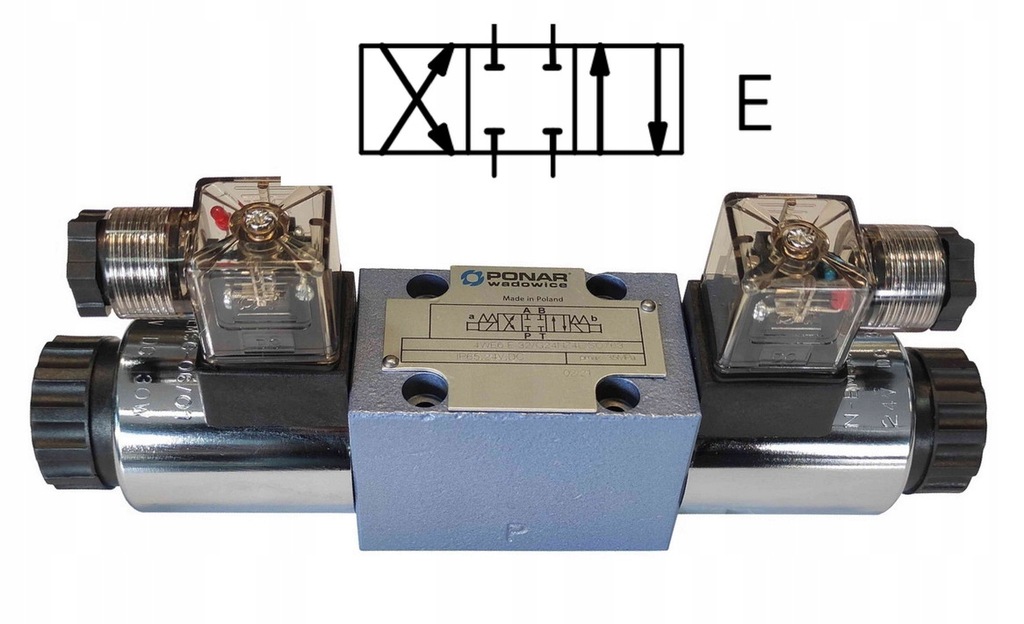 Rozdzielacz hydrauliczny cetop3 PONAR 4WE6-E 12v