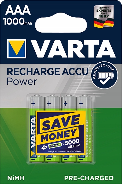 Купить Аккумуляторные батареи VARTA R3 AAA 1000 мАч 4 шт.: отзывы, фото, характеристики в интерне-магазине Aredi.ru