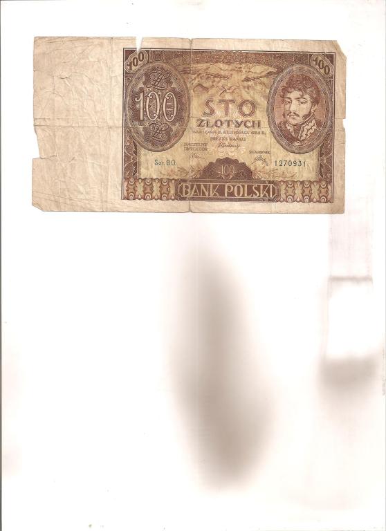banknot 100 zł 1934