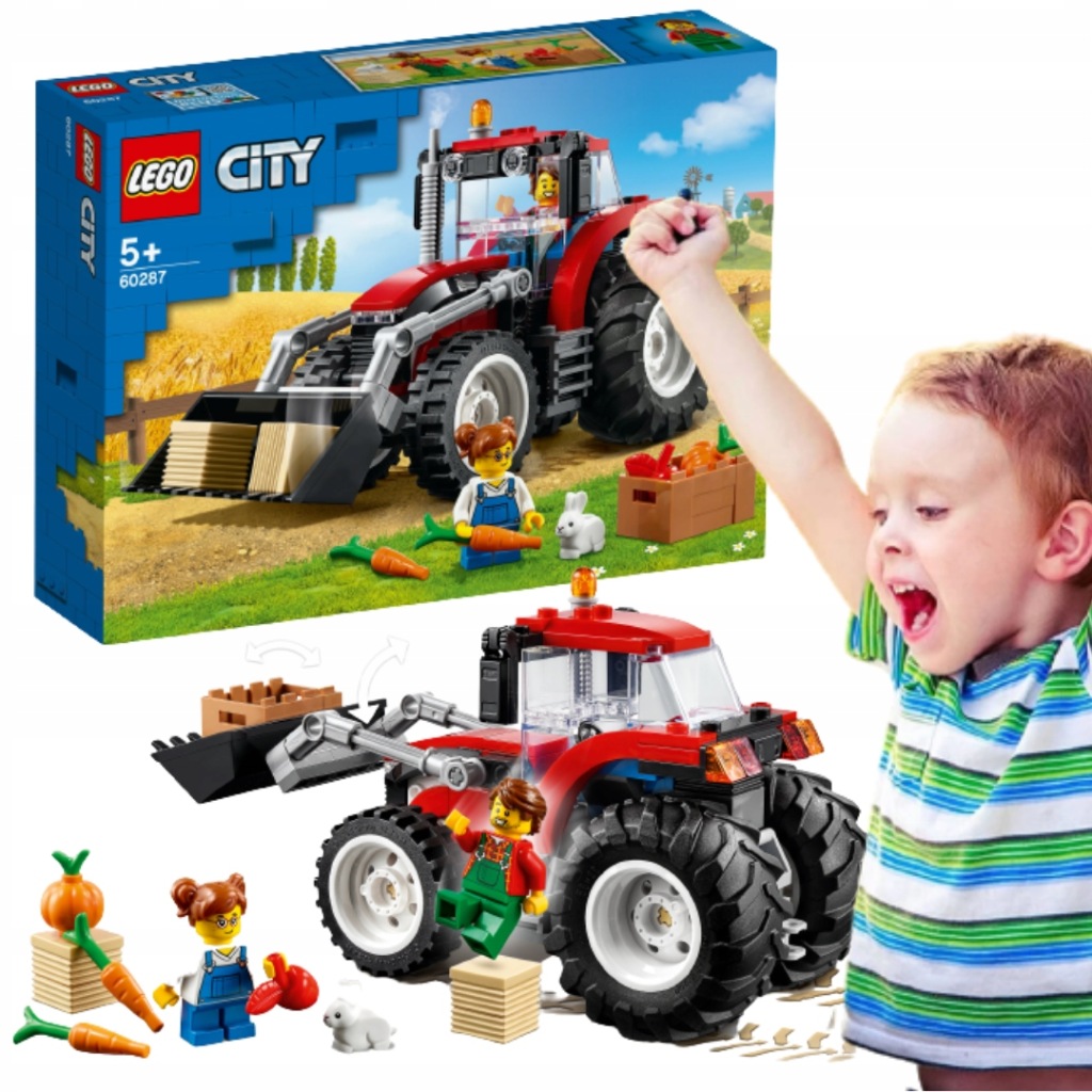 KLOCKI LEGO CITY TRAKTOR FARMA POLE WIEŚ FARMERZY PREZENT DLA 5,6,7,8 LATKA