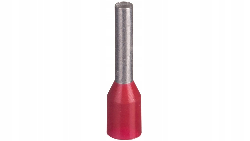 Końcówka tulejkowa izolowana TI 1mm2/8mm czerwona cynowana TI1L8x500