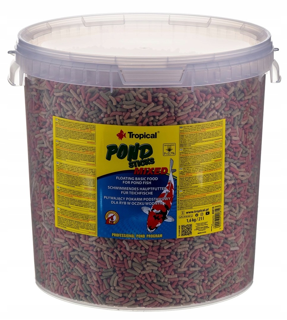 TROPICAL POND STICKS MIXED 21L/1,6KG