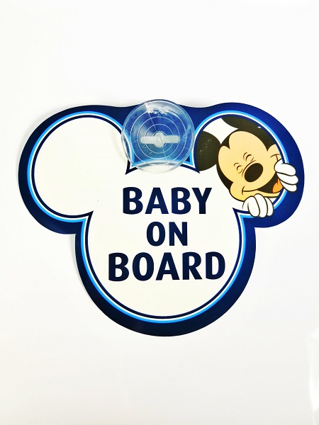 Naklejka/przyssawka Baby on Board Mickey