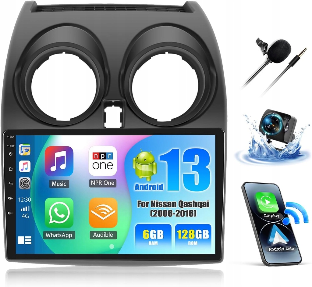 RADIO 8-CORE ANDROID NISSAN QASHQAI J10 2006-2013 KAMERA COFANIA 1/32GB