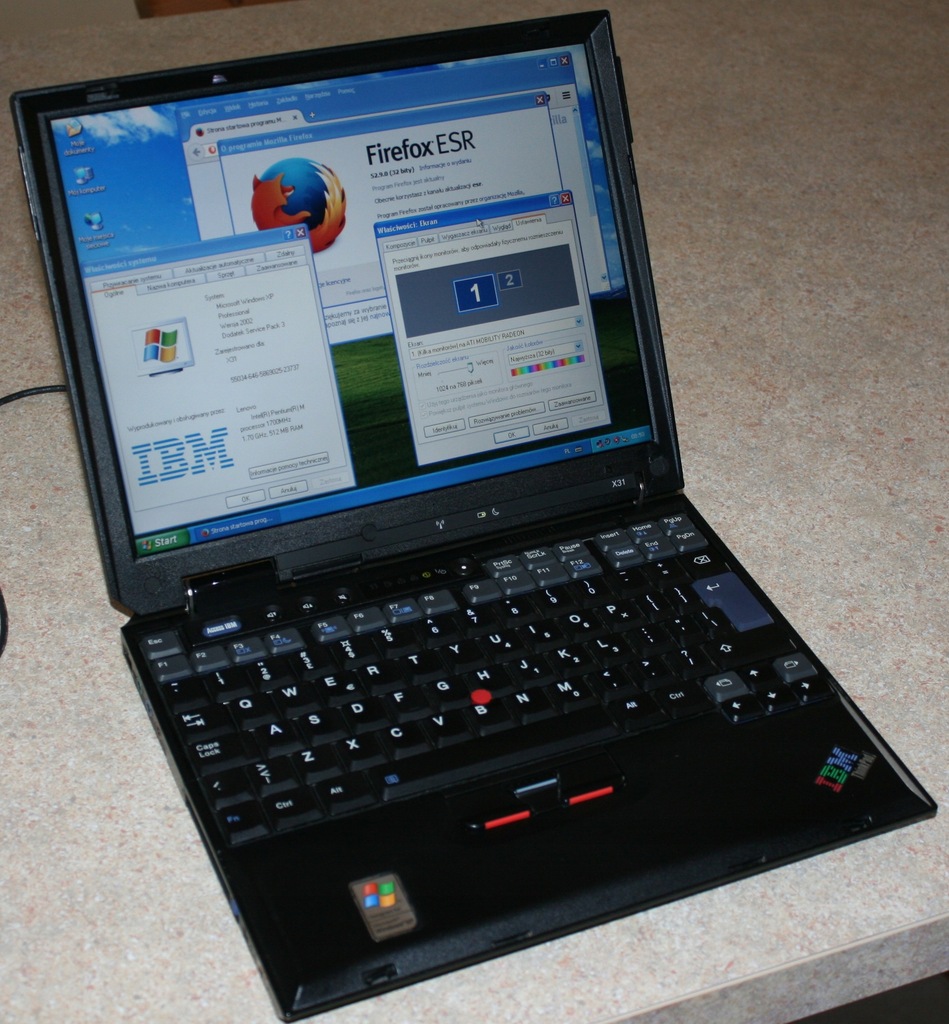 IBM ThinkPad X31 1,7GHz 512MB 40GB 12,1cala