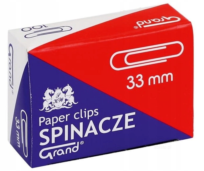 Spinacze okrągłe Grand 33 mm 1000 szt.