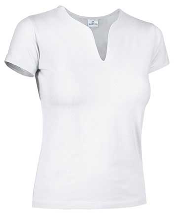 Koszulka damska dekolt łezka CANCUN biała S