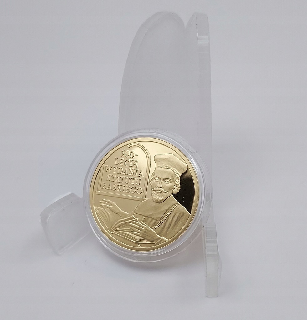 Złota Moneta 100zł NBP 500-lecie wydania Statutu Łaskiego