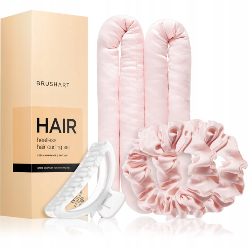 BrushArt Hair Heatless hair curling set zestaw do kręcenia włosów Pink