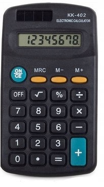 Kalkulator kieszonowy klasyczny 8 cyfr podwójne za