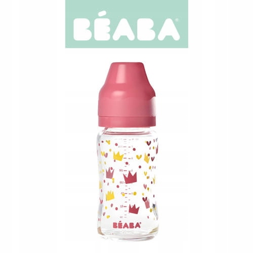 Beaba Butelka szklana szerokootworowa 240 ml pink