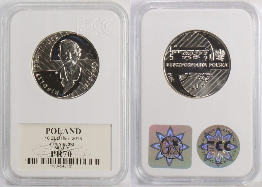 CG. 10 ZŁOTYCH 2013 HIPOLIT CEGIELSKI PR70 22.02