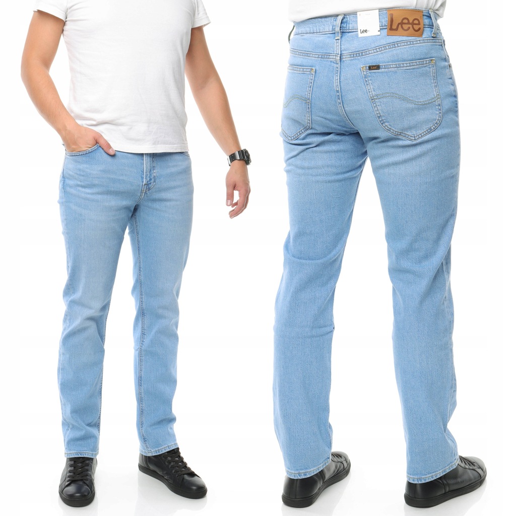 LEE WEST spodnie męskie jeansy proste W33 L34
