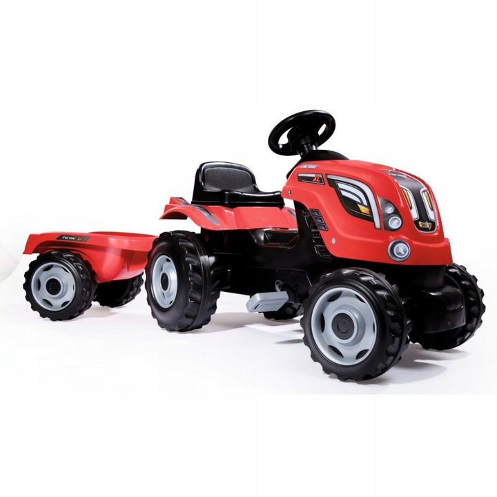 SMOBY TRAKTOR NA PEDAŁY CLASS Z PRZYCZEPKĄ