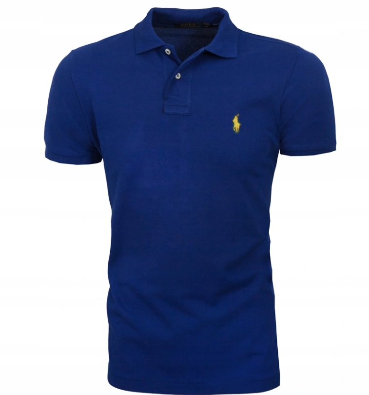 Koszulka Polo Ralph Lauren NIEBIESKA SLIM FIT XL