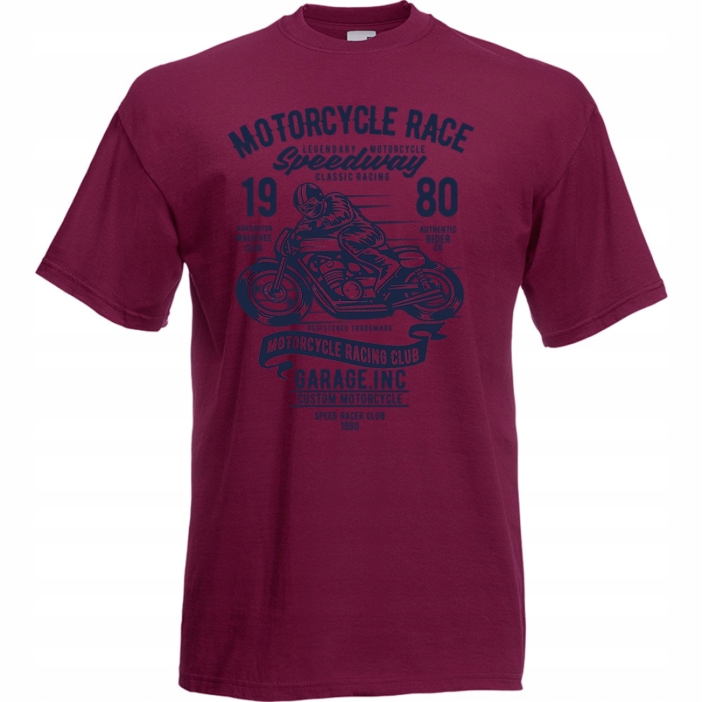 Koszulka motocykl motor motocyklista kask S burgun
