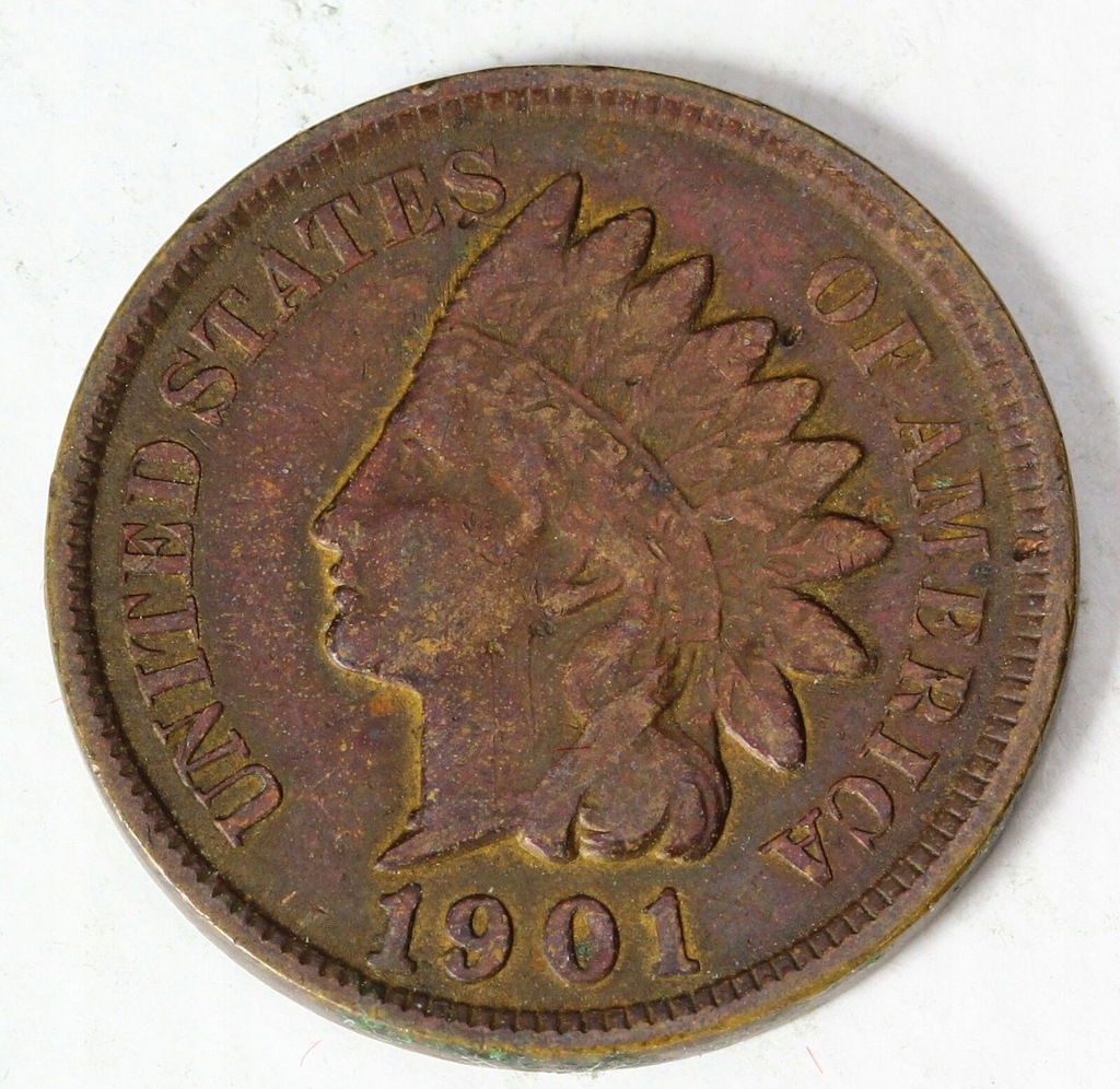 USA 1 Cent Indianin 1901r.