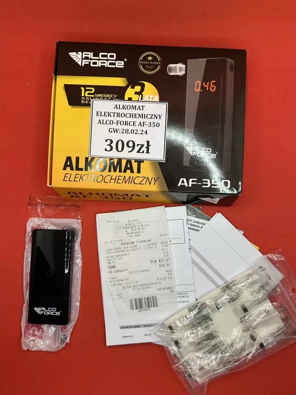 ALKOMAT ELEKTROCHEMICZNY ALCOFORCE AF-350 KPL/GW:28.02.24 R