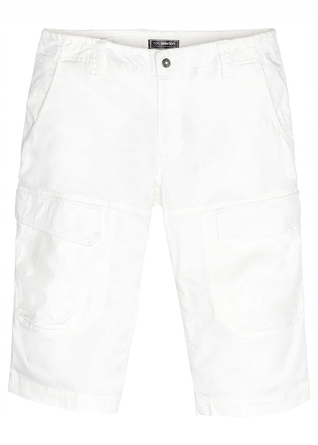 O3988 SPODENKI BERMUDY BOJÓWKI LOOSE FIT ECRU r.50