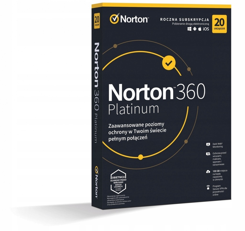 *Norton360 PLATINUM100GB PL 1U 20Dvc 1Y 21427517