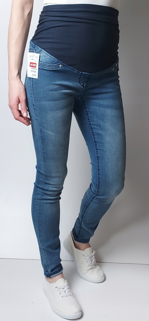 H&M MAMA_nowe ciążowe jeansy Super Skinny_36/S L76cm