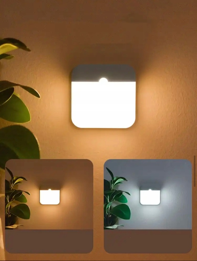 Lampka nocna czujnik ruchu LED oświetlenie do garderoby szafy