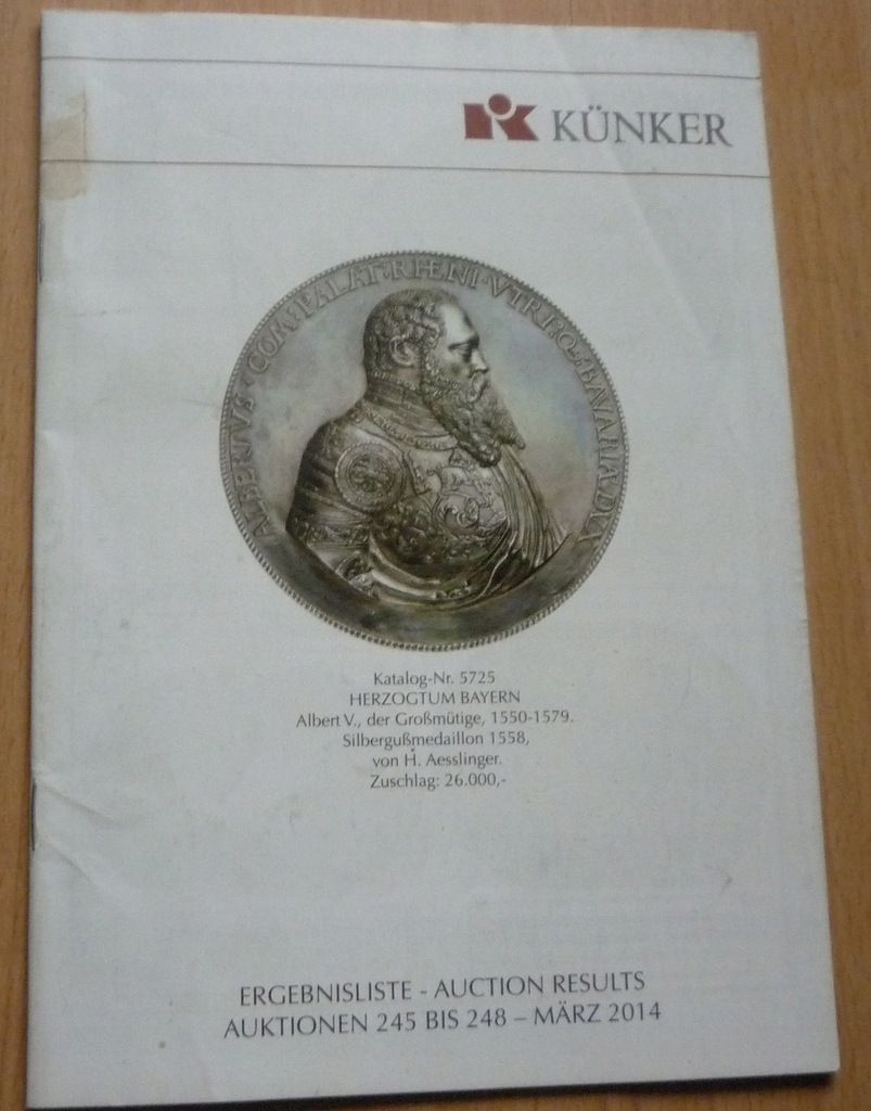 Folder Aukcyjny - Monety i Medale 2014 - K17