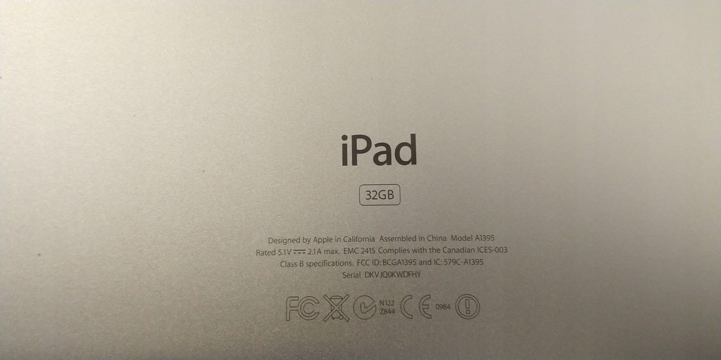 Tablet Apple iPad 2 32GB A1395 9,7"