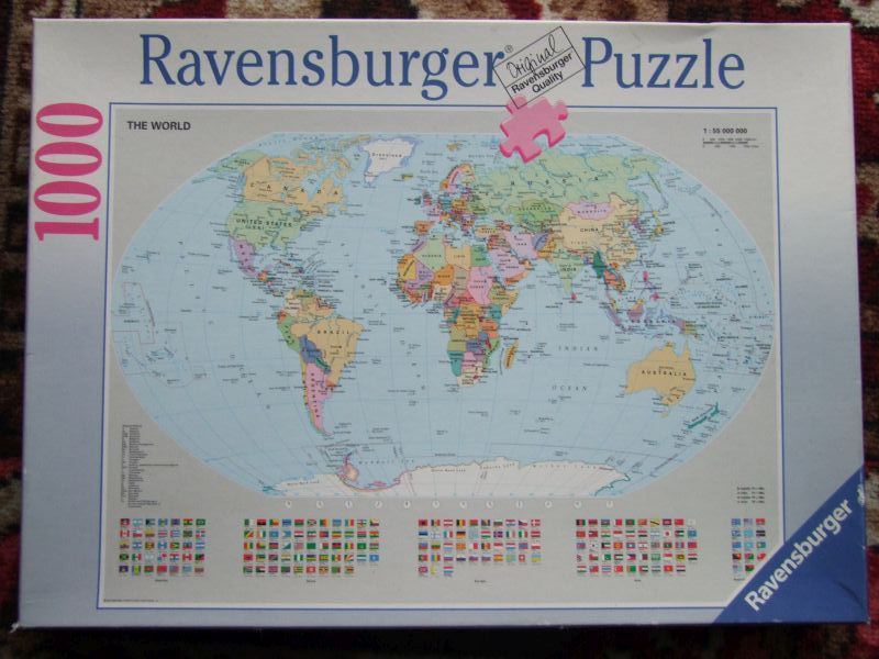 Puzzle Ravensburger - Mapa Świata - 1000el