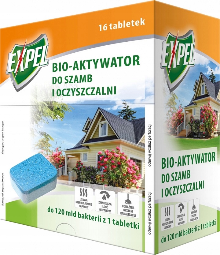 Expel TABLETKI Bio Aktywator SZAMBA OCZYSZCZALNIE