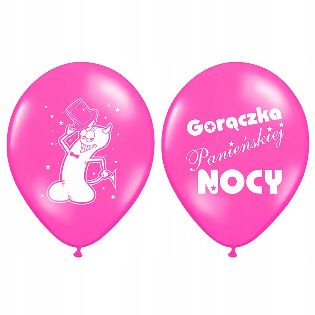 Balon Gorączka Panieńskiej Nocy różowy 5 szt.