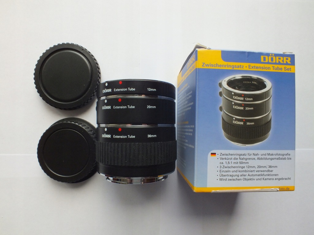 Pierścienie pośrednie, makro Dorr Canon EOS EF/EF-S styki