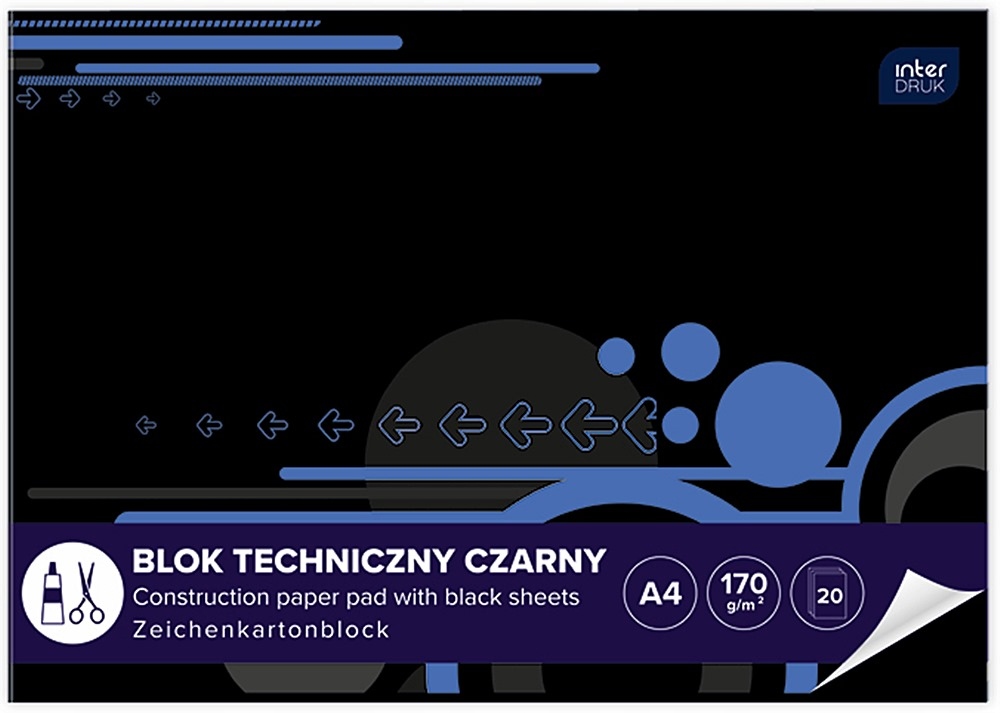 Blok techniczny Interdruk A4 czarny