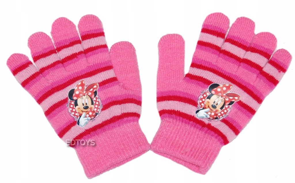 Rękawiczki zimowe akryl Disney 4-7lat MINNIE W12