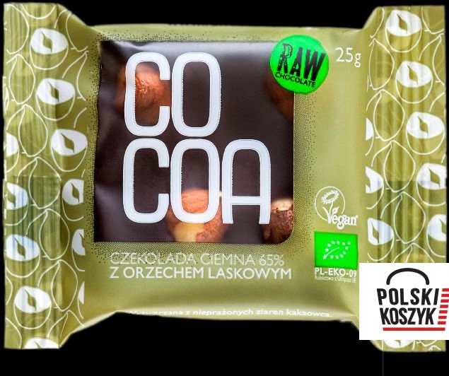 Cocoa Czekolada ciemna z orzechami laskowymi 25 g