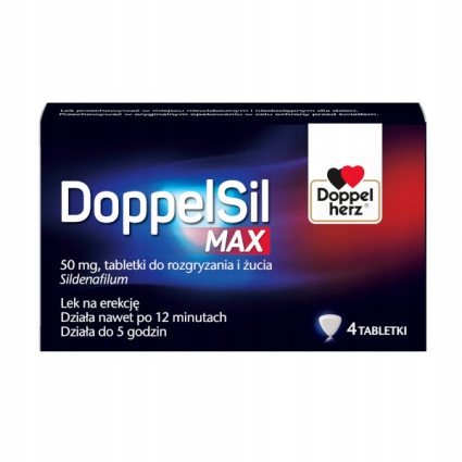 DoppelSil Max 50 mg, 4 tabletki do rozgr. i żucia
