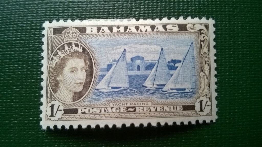 Bahamas Bahamy 1 szyling czysty (*), QEII, kolonie angielskie