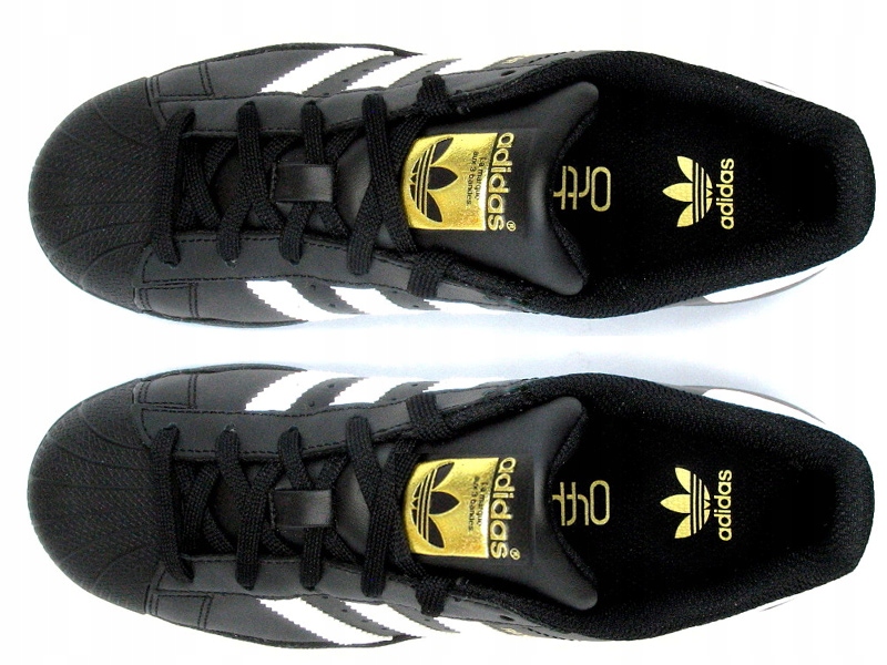 Adidas SUPERSTAR czarno-białe ZŁOTE LOGO # 38 HIT