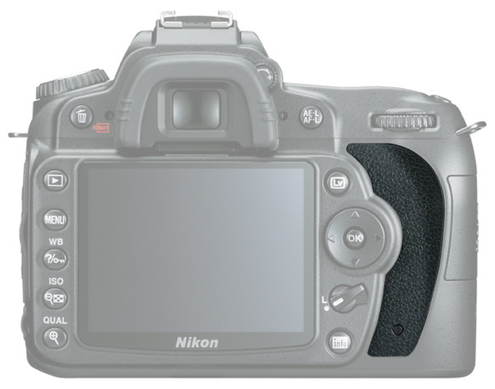 Uchwyt gumowy grip Guma do NIKON D90 pod kciuk FV