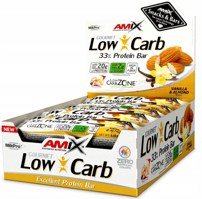 Amix Low-Carb 33% Baton proteinowy WANILIA-MIGDAŁ