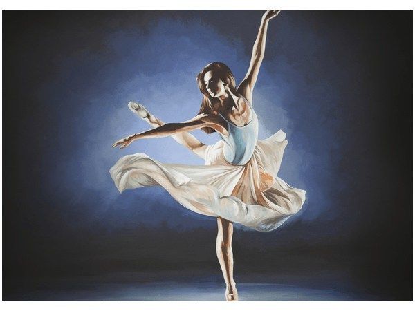Obraz drukowany Ballet dancer in 4th Arabesque