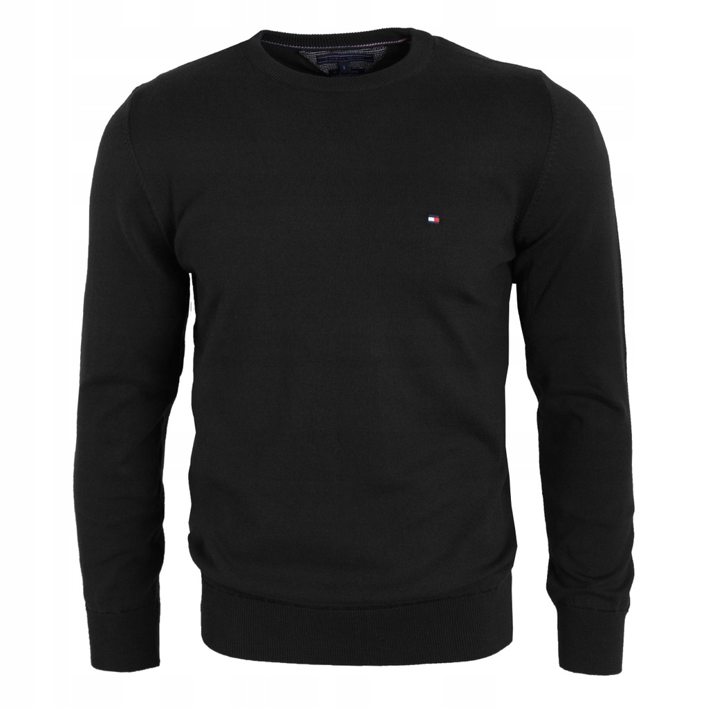 TOMMY HILFIGER SWETER MĘSKI KLASYK CZARNY r. M