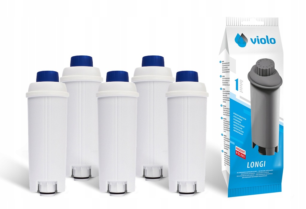 5x Filtr wody do ekspresu DeLonghi DLSC002 SER3017