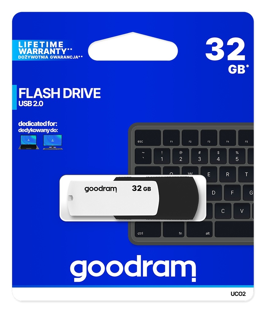 Pendrive Goodram USB 2.0 32GB czarno-biały