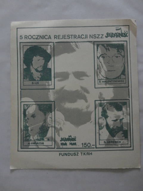 SOLIDARNOSC BLOCZEK 5 ROCZNICA REJESTRACJI NSZZ