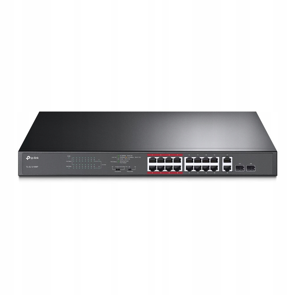 Switch PoE TP-LINK TL-SL1218MP (16x 10/100Mbps, 2x