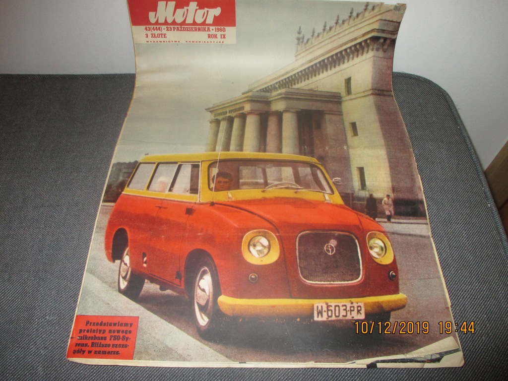 GAZETA CZASOPISMO MOTOR SYRENA MIKROBUS FSO 1960 - 8778305016 - oficjalne  archiwum Allegro