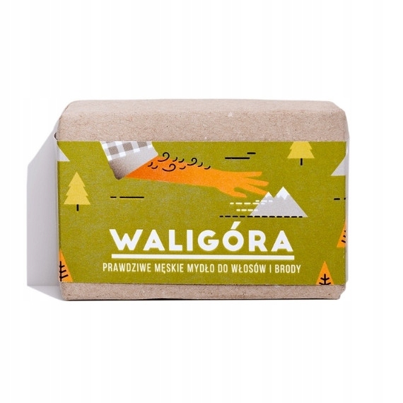 Cztery Szpaki, Męskie mydło do włosów i brody WALIGÓRA, 110 g