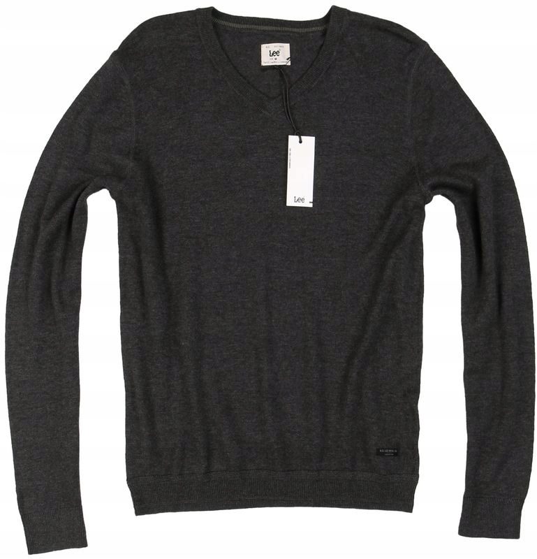 Lee v-neck L84CQO06 SZARY SWETER W SEREK M